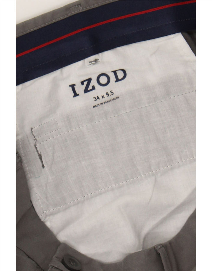 IZOD Mens Chino Shorts W34 Large  Grey Cotton Vintage Izod and Second-Hand Izod from Messina Hembry 