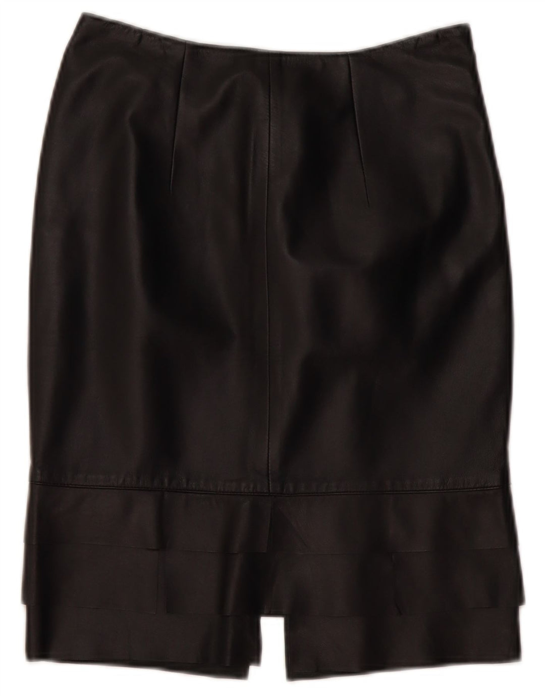 ROBERTA SCARPA Højtaljet nederdel til kvinder US 6 Medium W26 sort læder