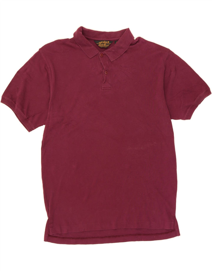 EDDIE BAUER Mens Polo Shirt Large Burgundy Cotton Vintage Eddie Bauer and Second-Hand Eddie Bauer from Messina Hembry 