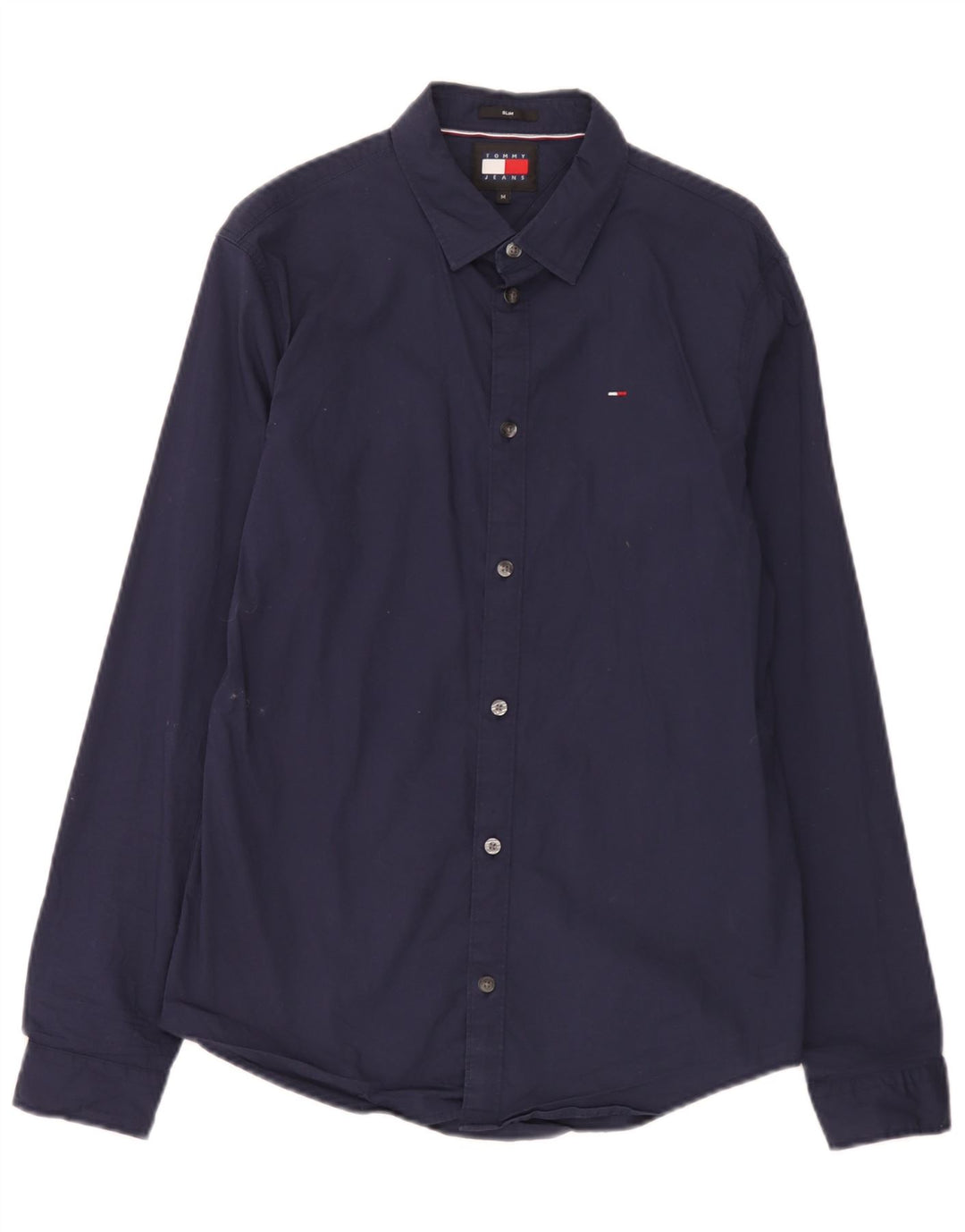 Tommy Hilfiger Herre Slim Shirt Medium Navyblå Bomuld