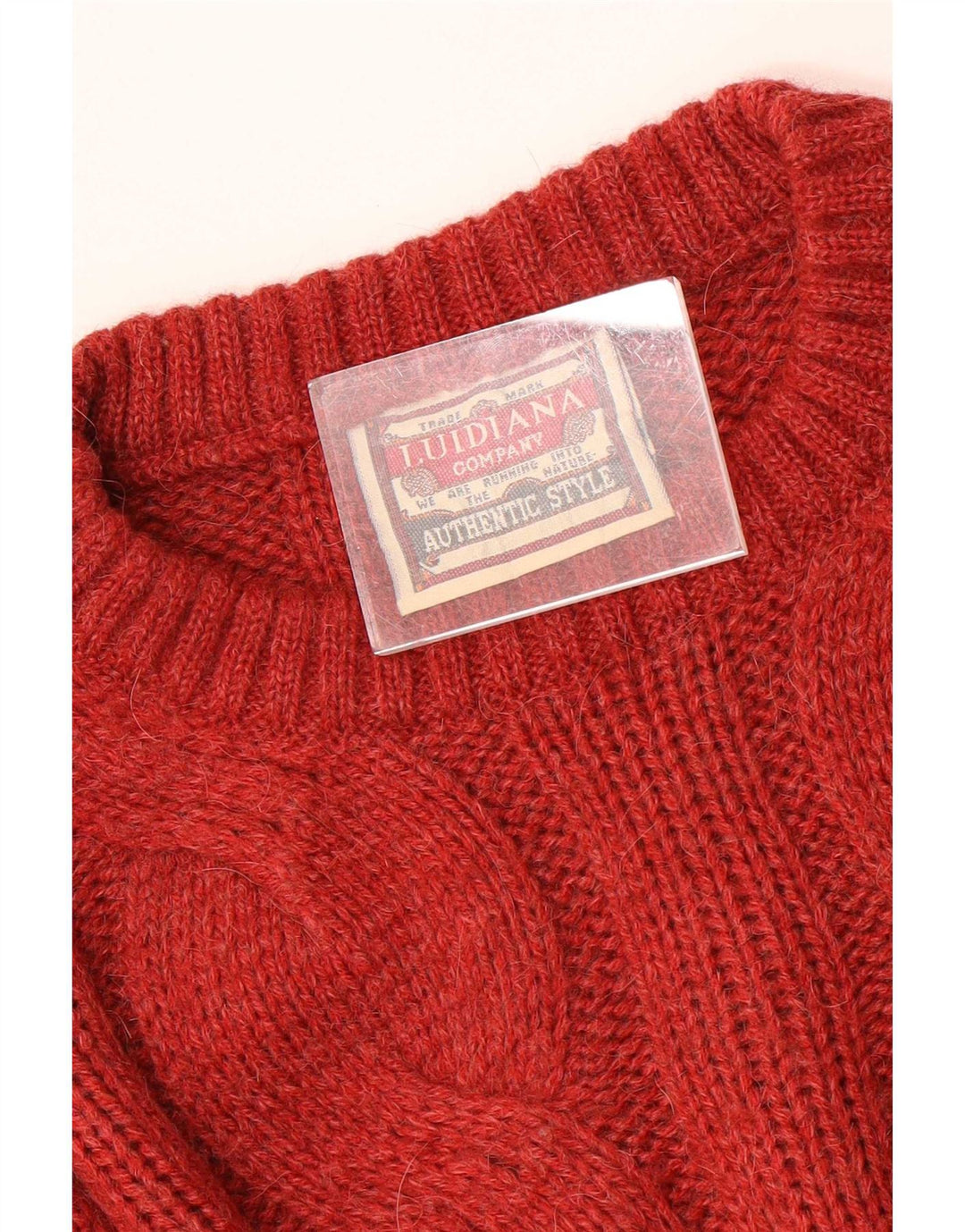 Luidiana Herre Crew Neck Jumper Sweater Stor Rød Akryl