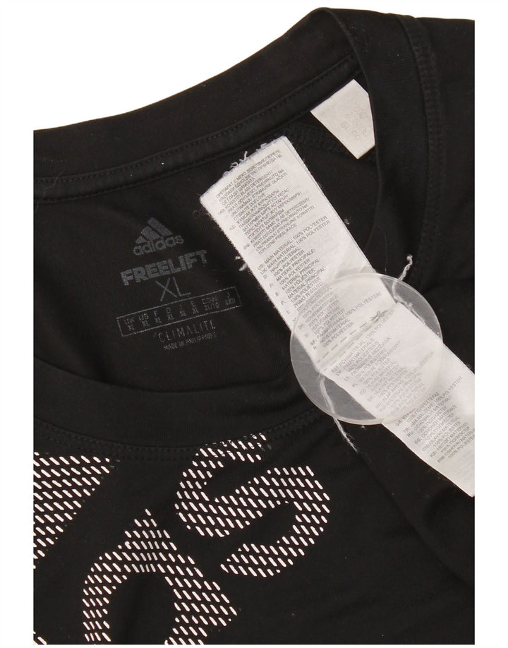 Adidas Herre Climalite Graphic T-Shirt Top XL Sort Polyester