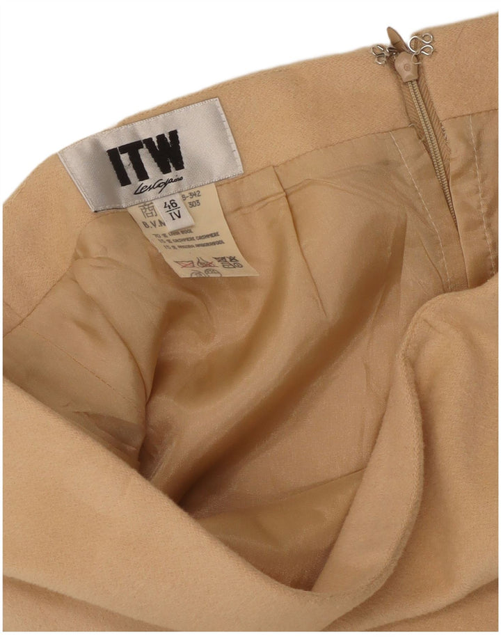 Les Copains Dame Pencil Skirt IT 46 Large W30 Beige Uld