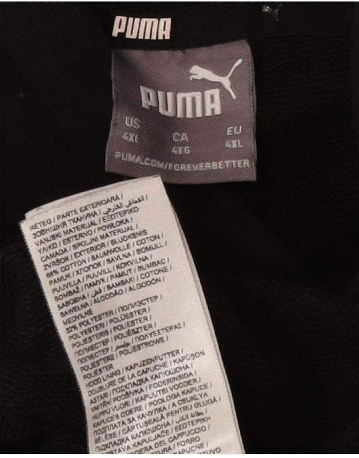 Puma hættetrøje til mænd 4XL sort bomuld