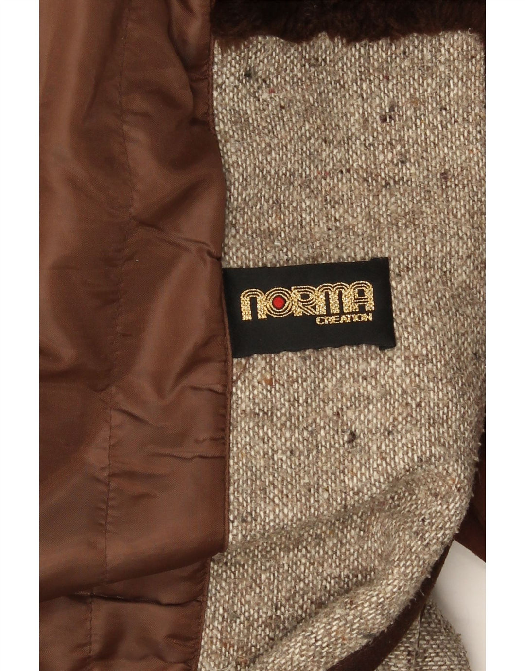 Norma Dame Oversized Overfrakke UK 10 Small Beige Colourblock Polyacrylic
