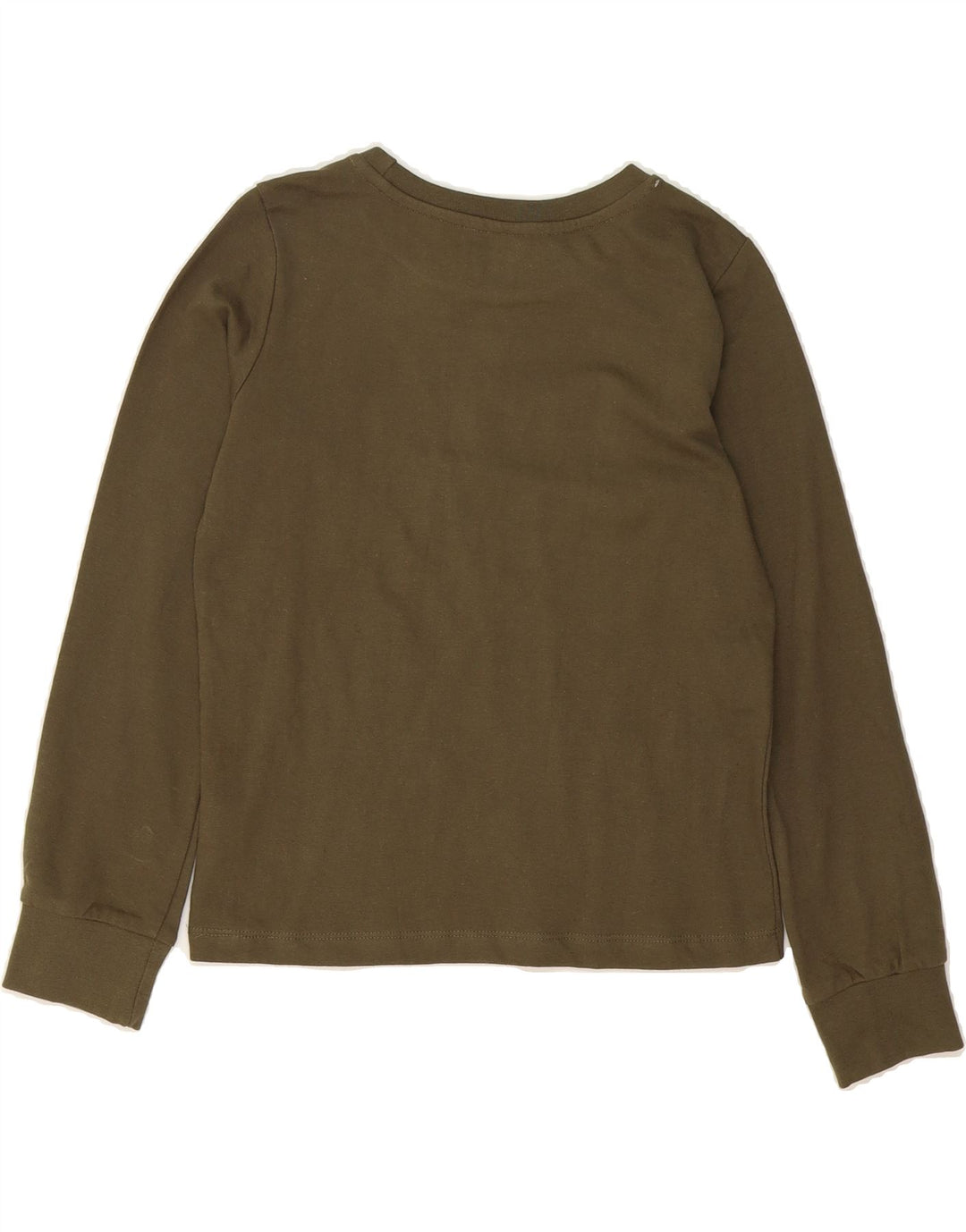 DKNY Girls Graphic Top Long Sleeve 8-9 Years Medium  Khaki Cotton Vintage Dkny and Second-Hand Dkny from Messina Hembry 