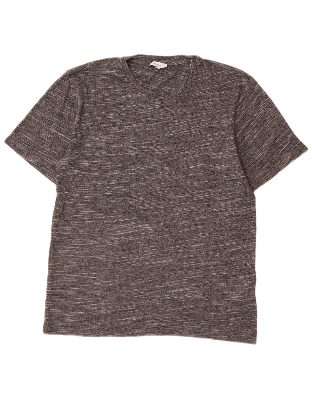 Reiss Herre T-shirt Top Medium Grey Flecked Bomuld