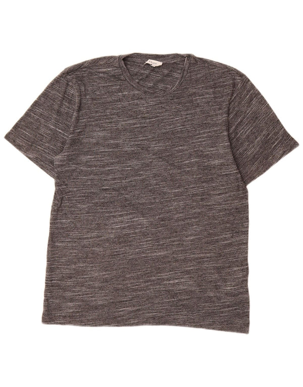 Reiss Herre T-shirt Top Medium Grey Flecked Bomuld