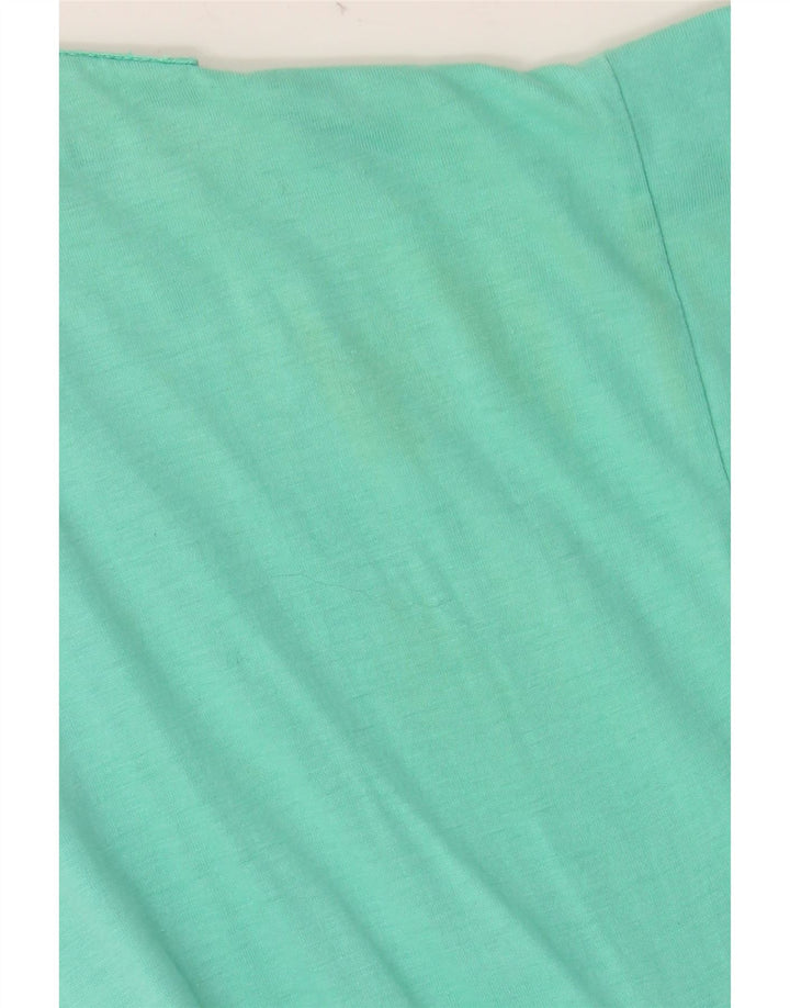 VINTAGE Womens Basic Dress EU 40 Medium Green Bomuld