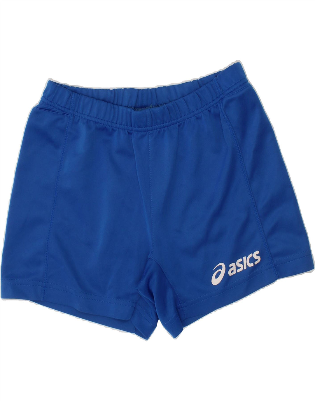 ASICS Boys Graphic Sport Shorts 6-7 Years Medium Blue Vintage Asics and Second-Hand Asics from Messina Hembry 