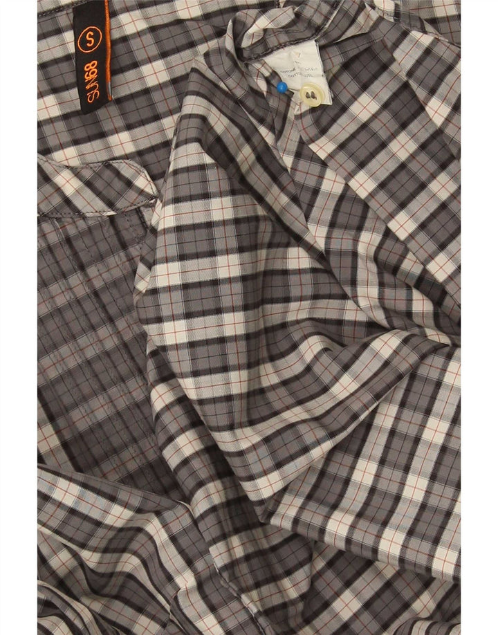 Sun68 Dame Pullover Shirt UK 10 Small Grey Ternet Bomuld