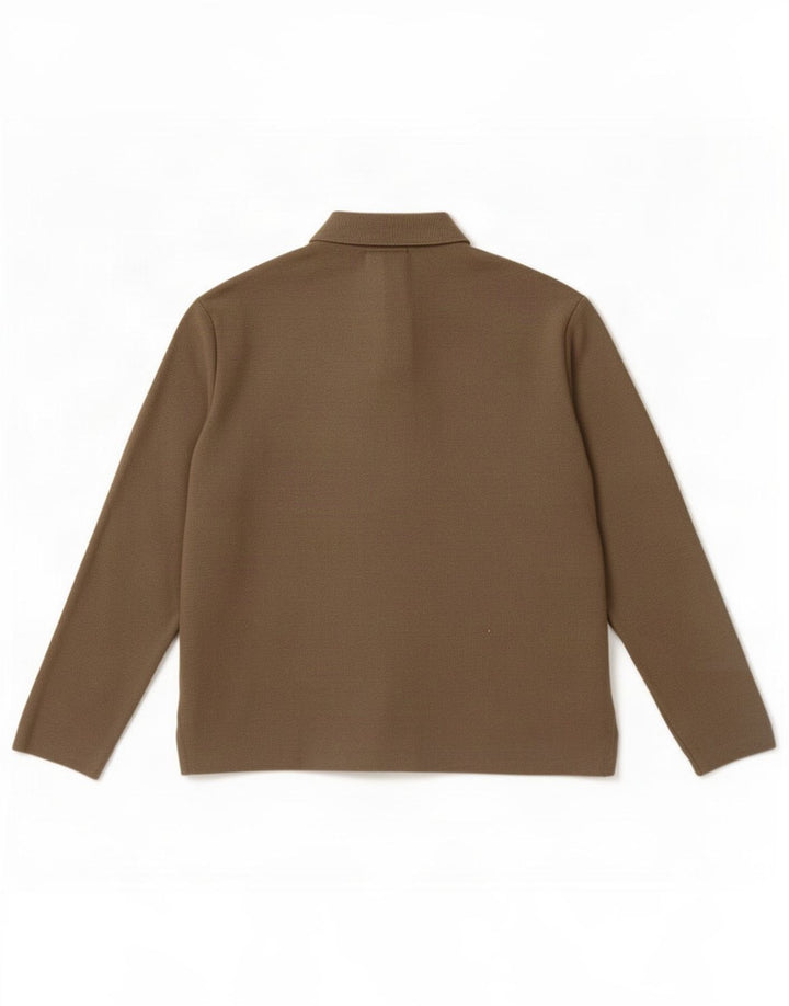 Zara Herre Polo Neck Jumper Sweater Medium Khaki Viscose