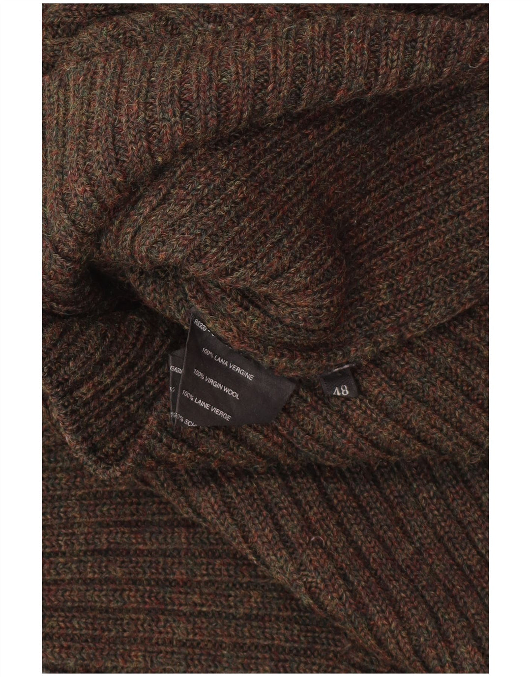 PRADA sweater med lynlås til kvinder IT 48 XL Brun Virgin Wool