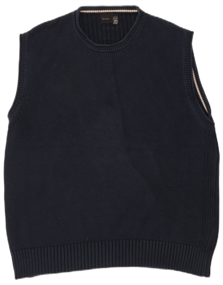 Gas Herrevest Tank Top 2XL Marineblå Bomuld