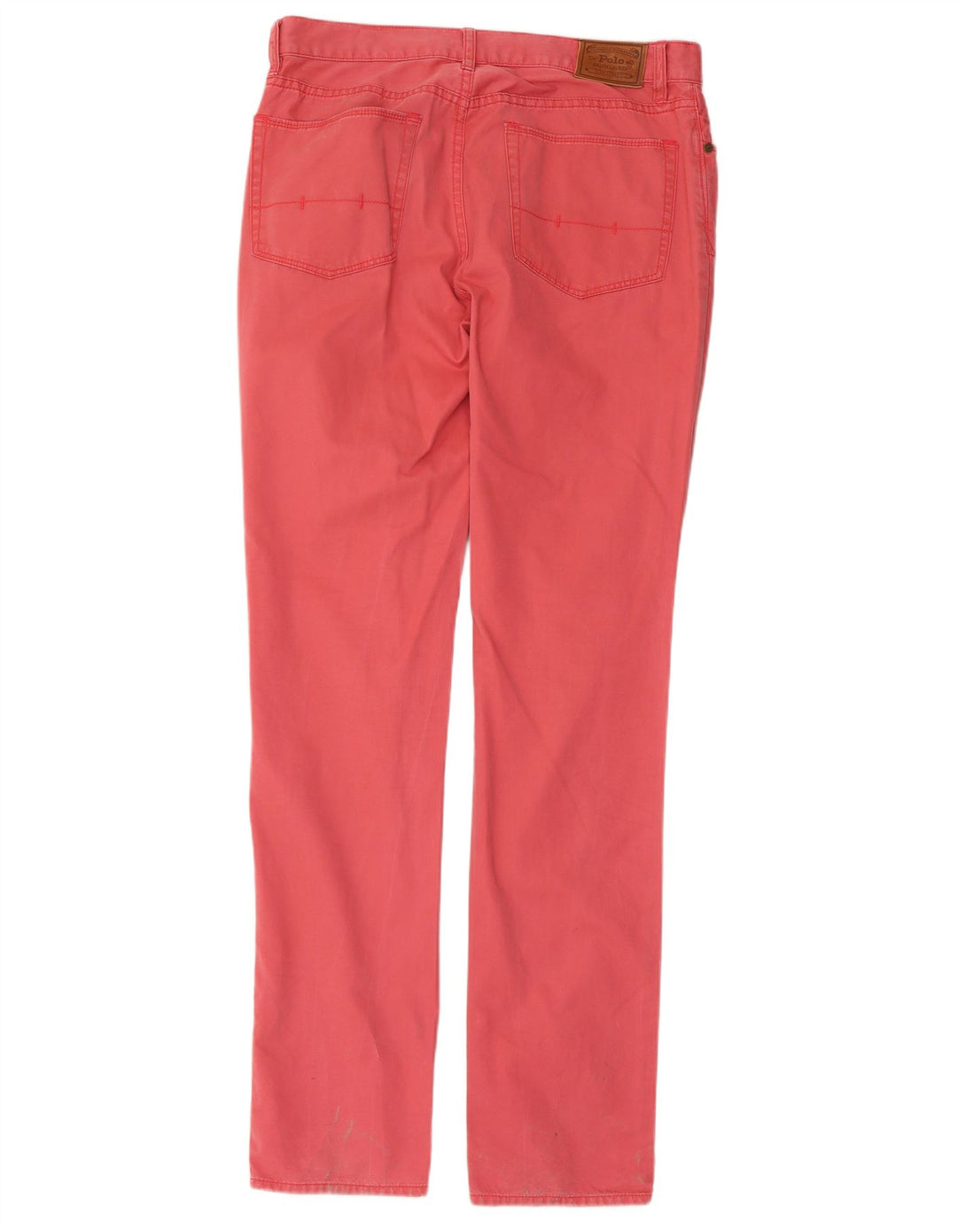 POLO RALPH LAUREN Herre Slim Chino Bukser W34 L34 Rød Bomuld