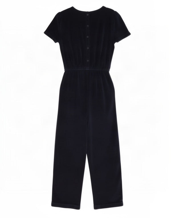 Fat Face Girls Abstrakt mønster Velvet Jumpsuit 10-11 år Navy Blue