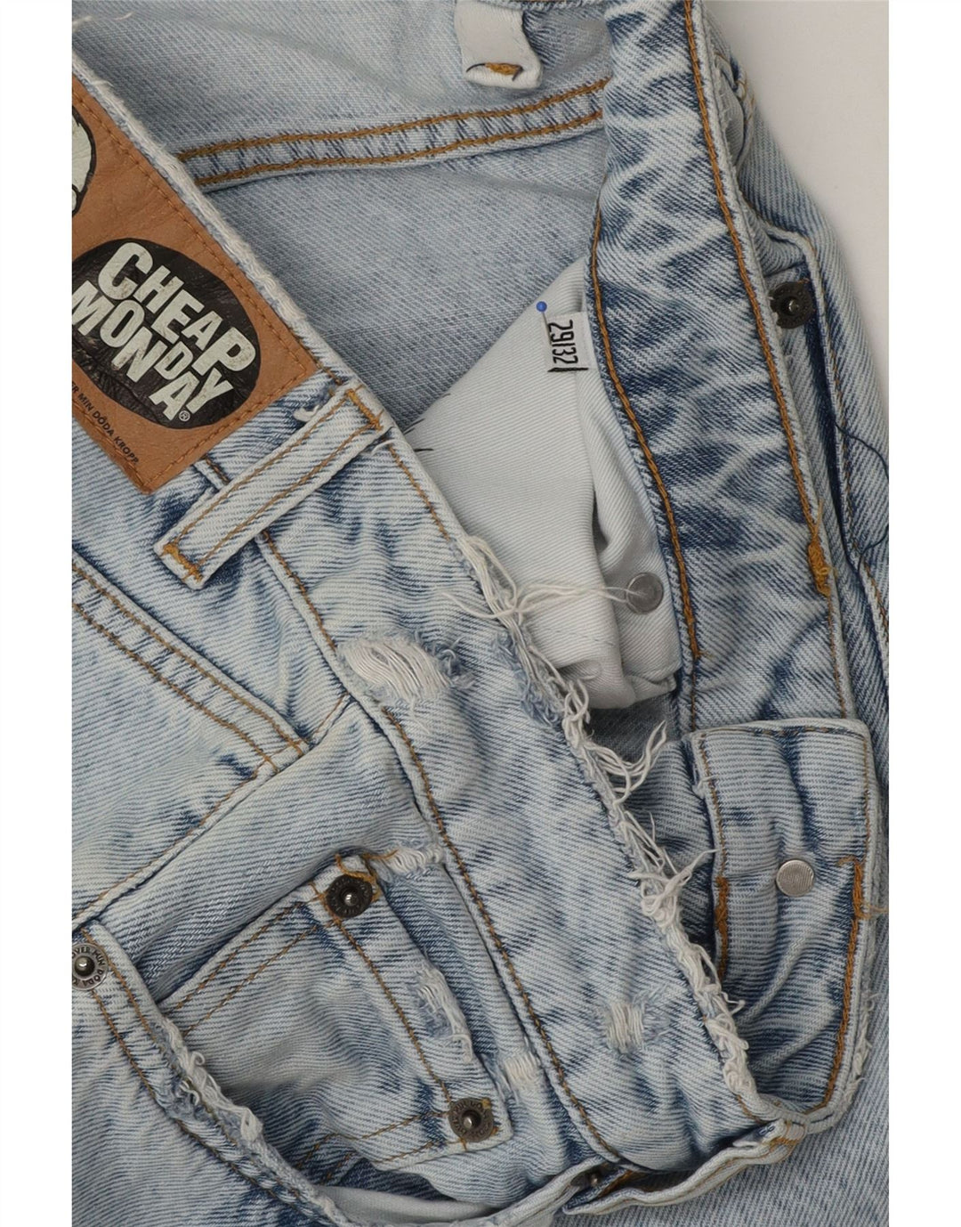 Billige Mandag Dame Tapered Jeans W29 L27 Blå Bomuld