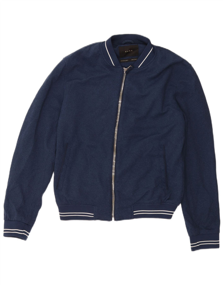 ZARA Bomberjakke til mænd UK 38 Medium Navy Blue
