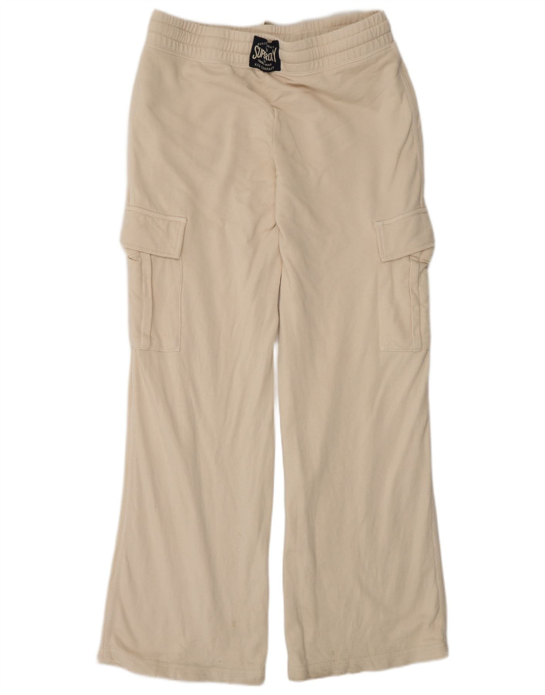 Superdry Cargo træningsdragtbukser til kvinder UK 10 Små beige bomuld
