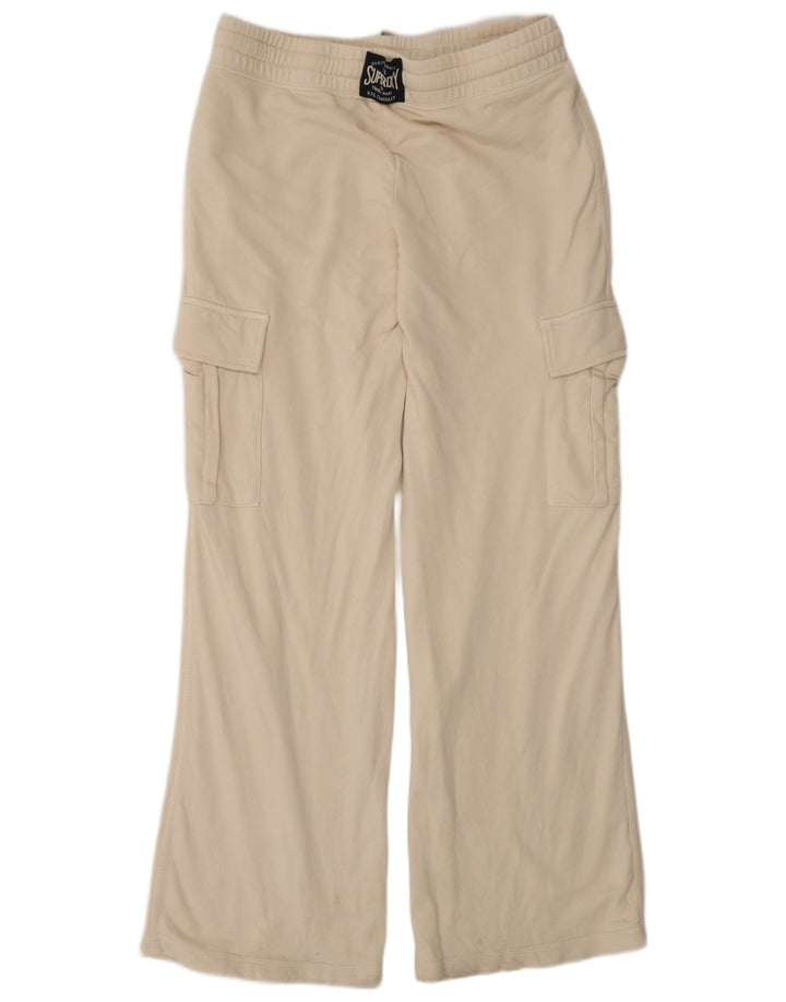 Superdry Cargo træningsdragtbukser til kvinder UK 10 Små beige bomuld