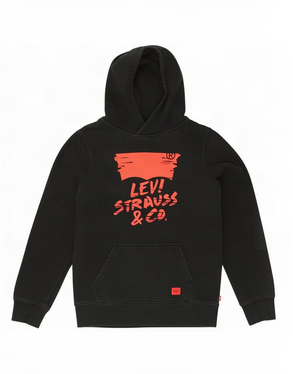 Levi's Boys grafisk hættetrøje 13-14 år sort bomuld