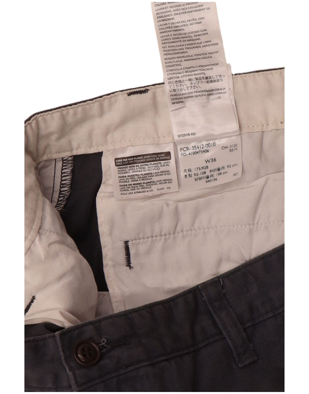 Dockers Chino Shorts til mænd W36 Large Grå Bomuld