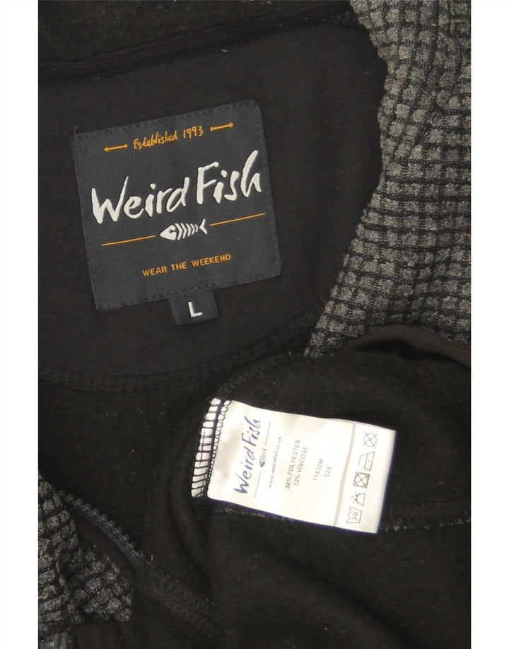 Weird Fish Herre Fleecejakke UK 40 Large Grå Polyester