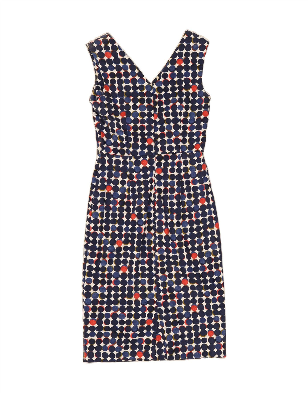 FENN WRIGHT MANSON Womens Sheath Dress UK 8 Small Blue Polka Dot Vintage Fenn Wright Manson and Second-Hand Fenn Wright Manson from Messina Hembry 