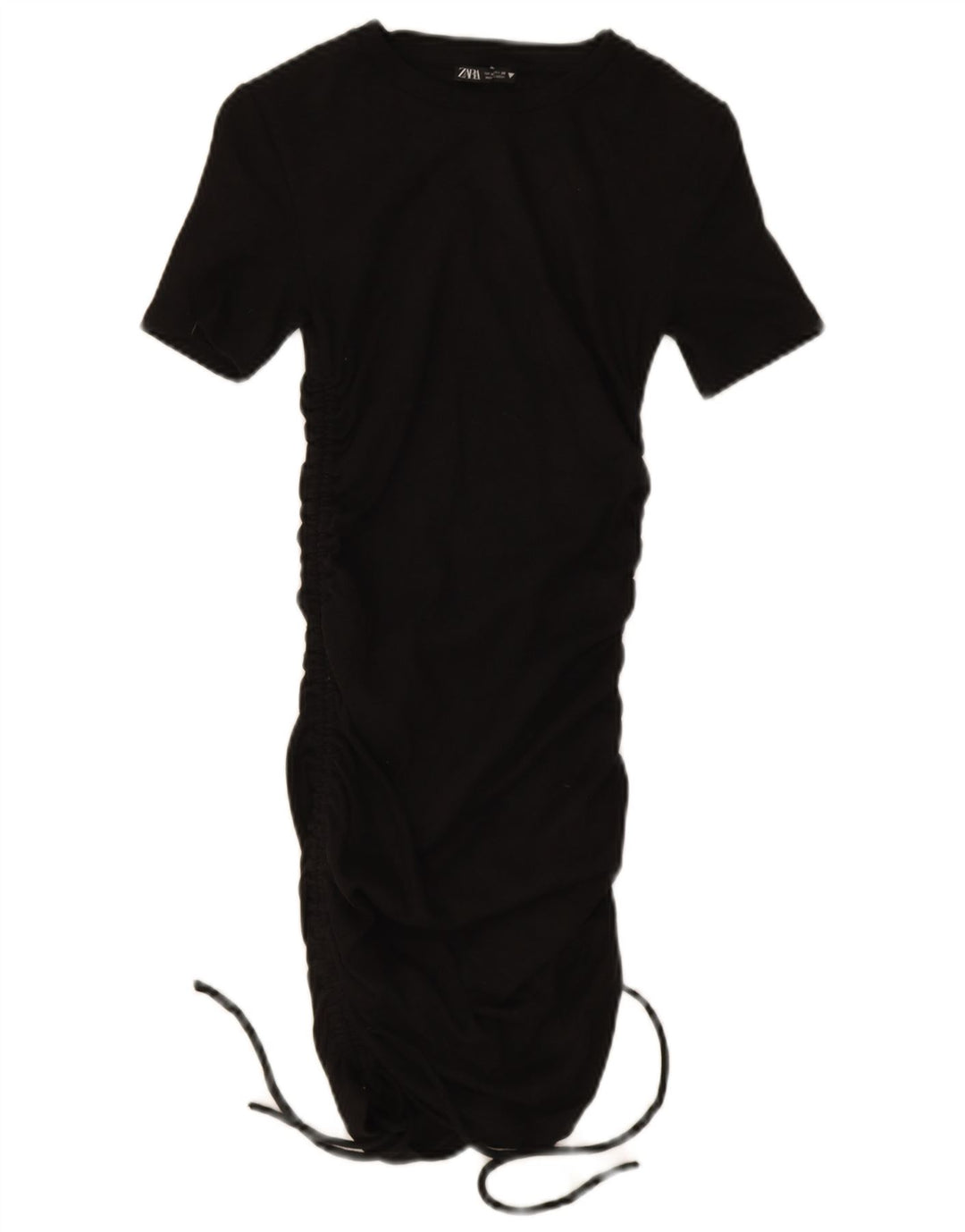 Zara Womens Bodycon Dress UK 12 Medium Black Bomuld