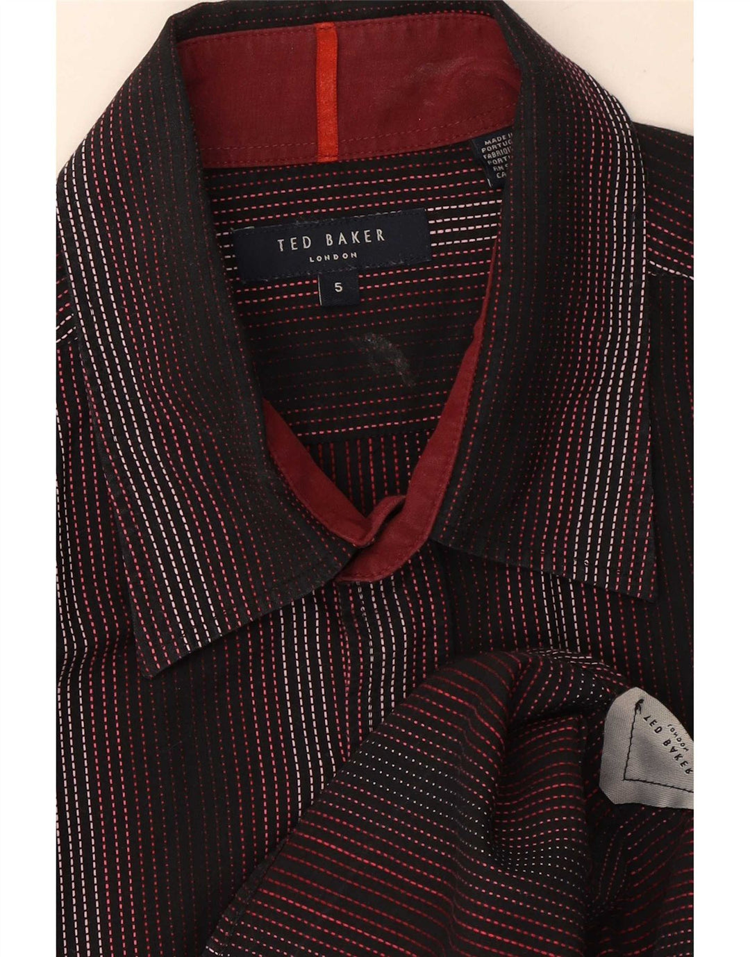 Ted Baker Herreskjorte str. 5 XL Sortstribet