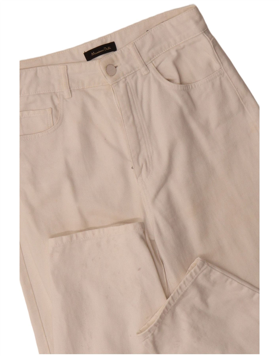 MASSIMO DUTTI Kvinder Højtaljede tilspidsede Jeans EU 36 XS W26 L28 Hvid