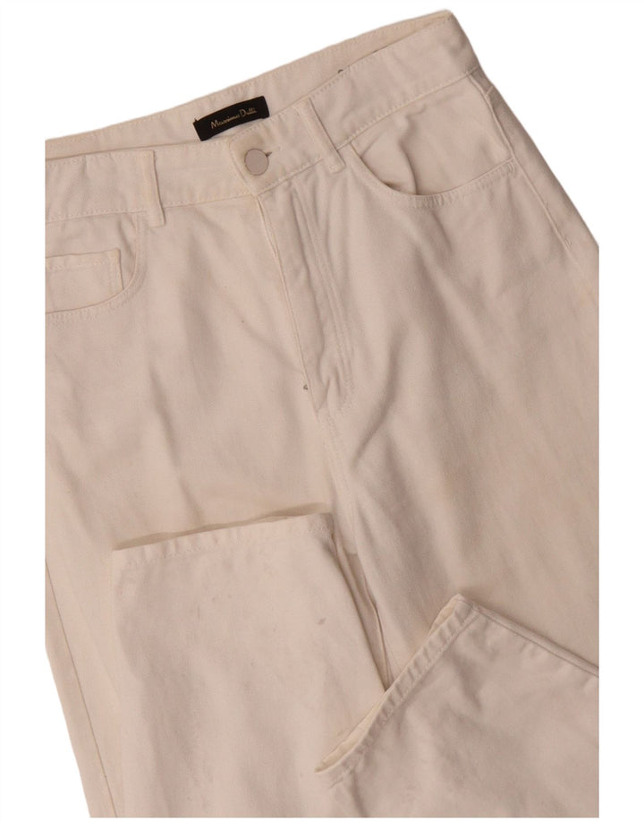 MASSIMO DUTTI Kvinder Højtaljede tilspidsede Jeans EU 36 XS W26 L28 Hvid