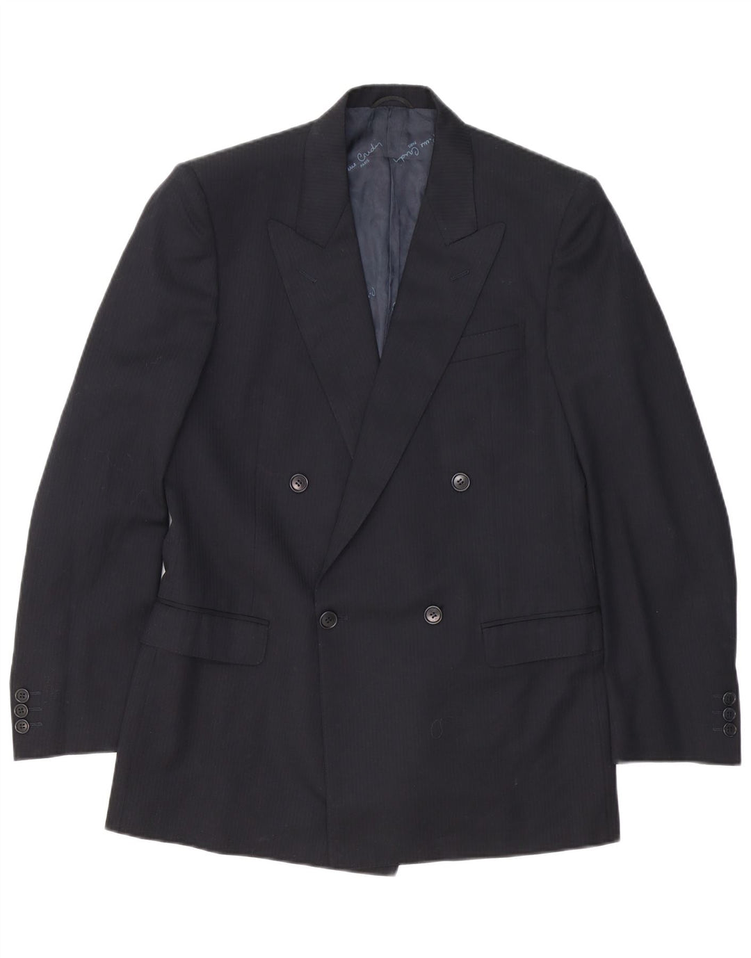Pierre Cardin Herre 2-delt jakkesæt IT 48 Medium W32 L32 Sort nålestribe