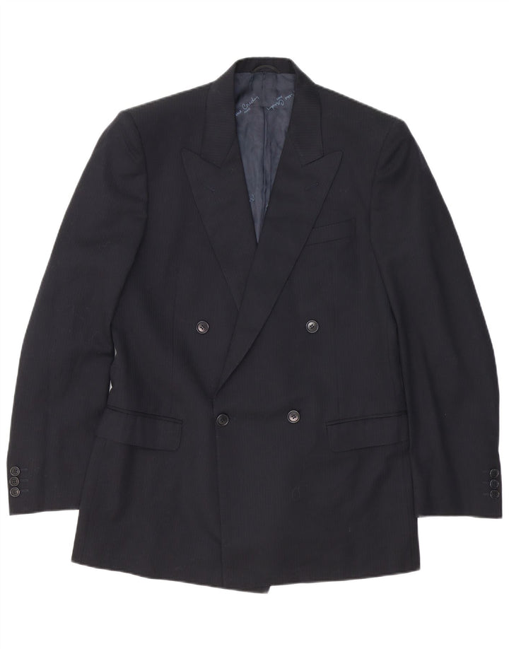 Pierre Cardin Herre 2-delt jakkesæt IT 48 Medium W32 L32 Sort nålestribe