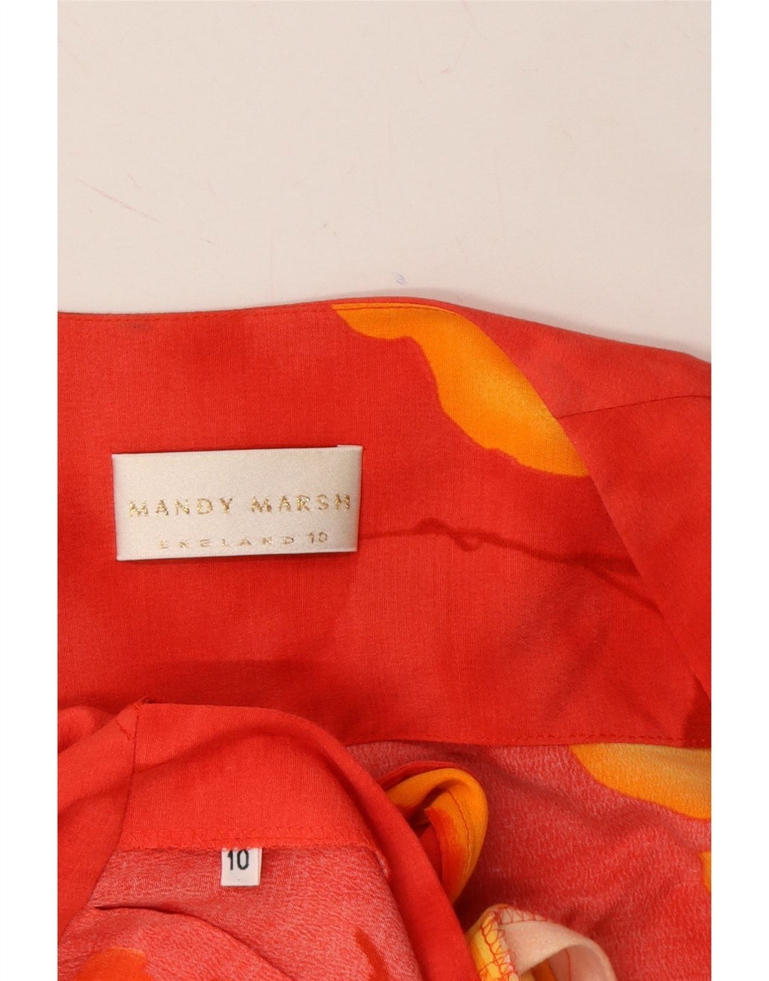 MANDY MARSH Womens 2 Piece Set UK 10 Small Red Floral Viscose Vintage Mandy Marsh and Second-Hand Mandy Marsh from Messina Hembry 