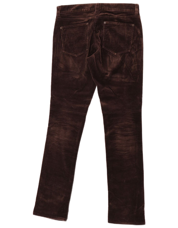 Ralph Lauren Womens Slim Corduroy Trousers US 8 Medium W29 L34 Brown Cotton