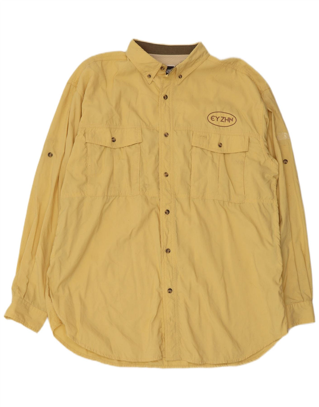 The North Face Herre grafisk skjorte stor gul nylon