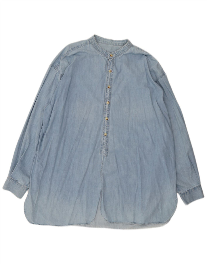 Eddie Bauer Dame Pullover Denim Kjole UK 16 XL Blå Bomuld