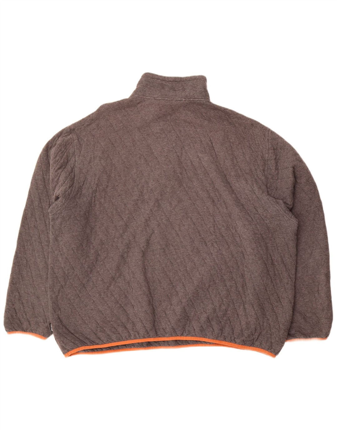 Orvis Herre Button Neck Sweatshirt Jumper 2XL Grå Bomuld