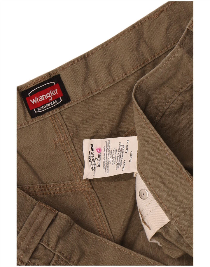 Wrangler Herre Cargo Shorts W42 2XL Khaki Bomuld