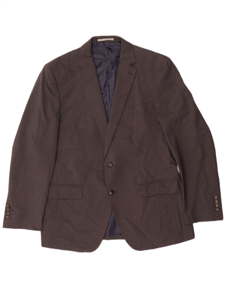 MARKS & SPENCER Herre 2-knaps blazerjakke med normal pasform UK 42 XL Brun