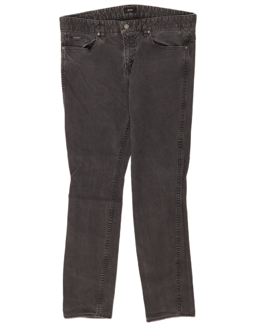 Hugo Boss Herre Slim Jeans W36 L32 Grå Bomuld