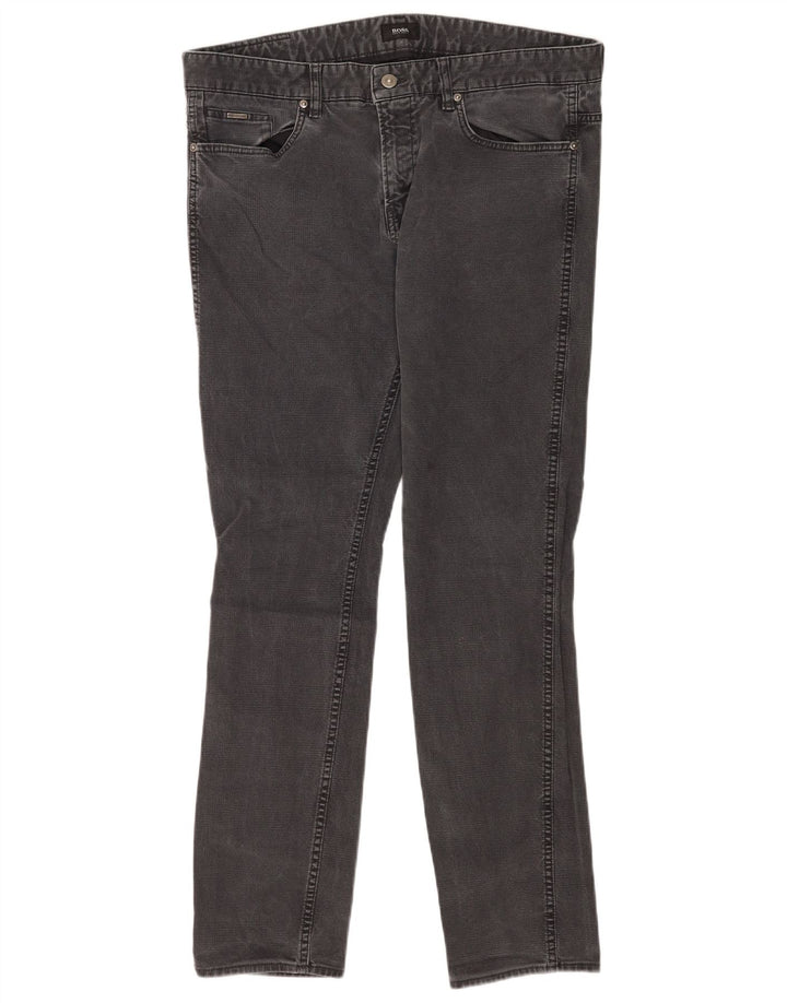 Hugo Boss Herre Slim Jeans W36 L32 Grå Bomuld