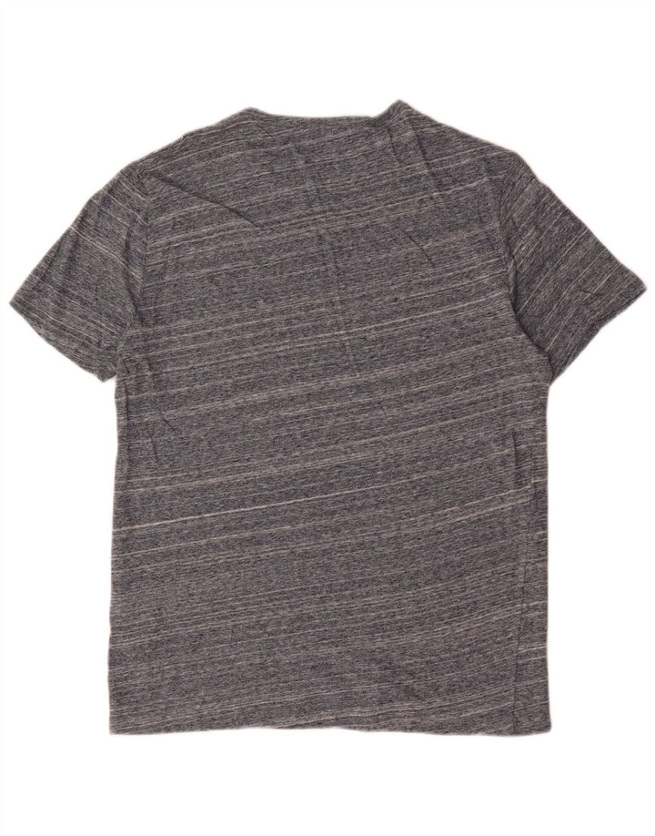 Reiss herre T-shirt top mellemgrå stribet bomuld