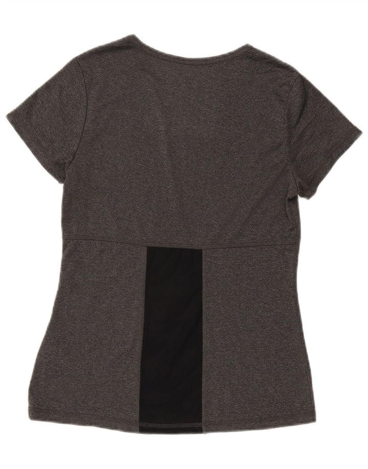 Fila Dame T-Shirt Top UK 8 Small Grå Colourblock Polyester