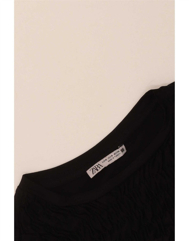 Zara Langærmet Maxikjole til kvinder UK 12 Medium Sort