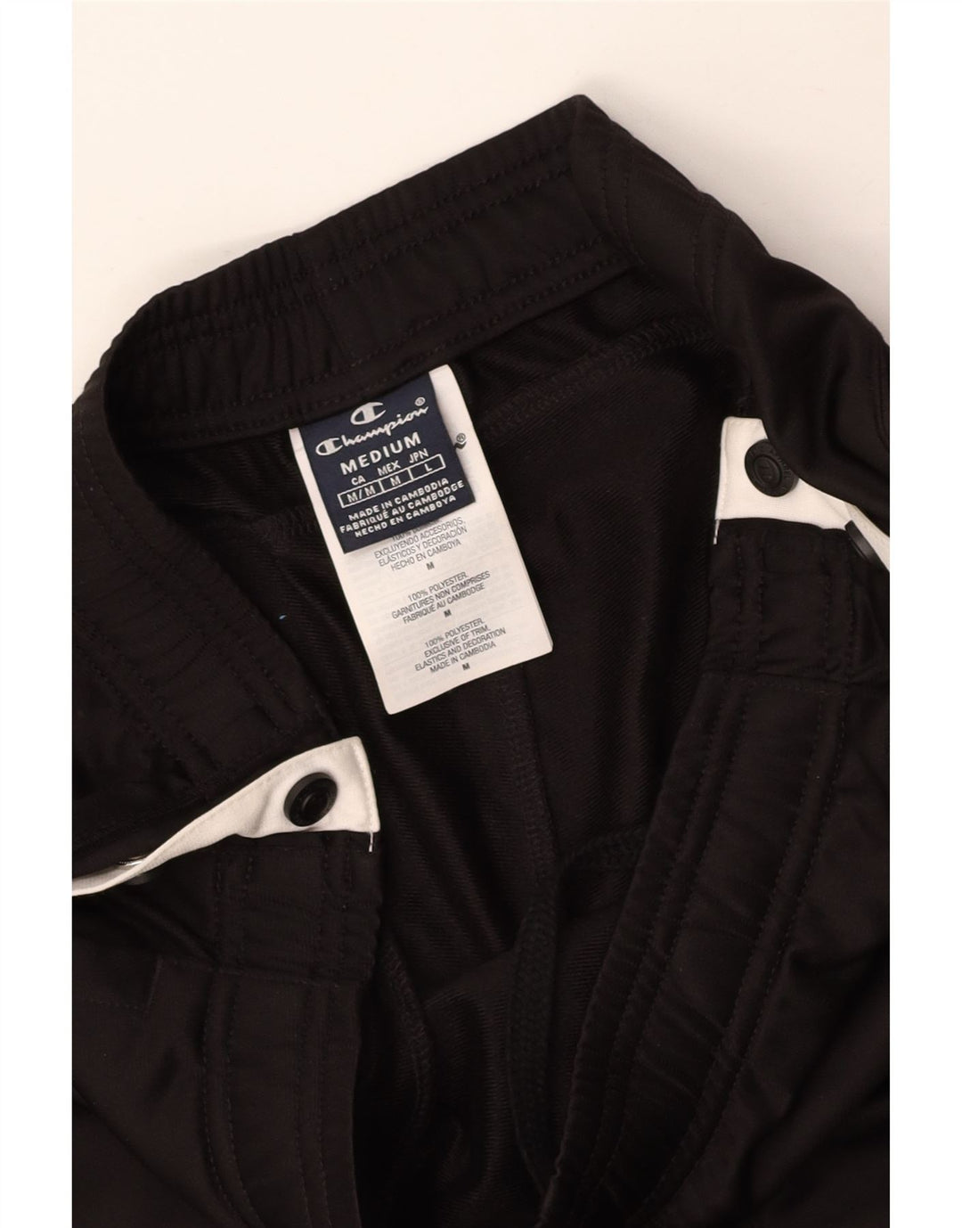 CHAMPION Womens træningsdragt Bukser UK 12 Medium Black Colourblock