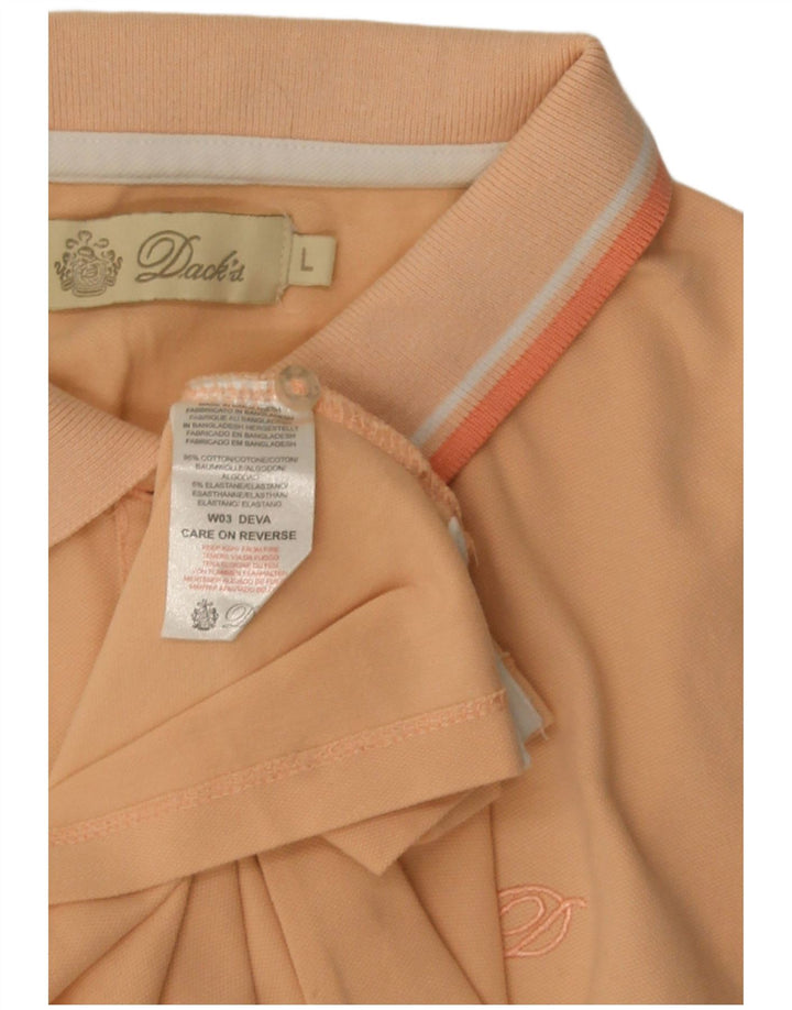 Dacks Dame Polo Shirt UK 14 Stor Orange Bomuld