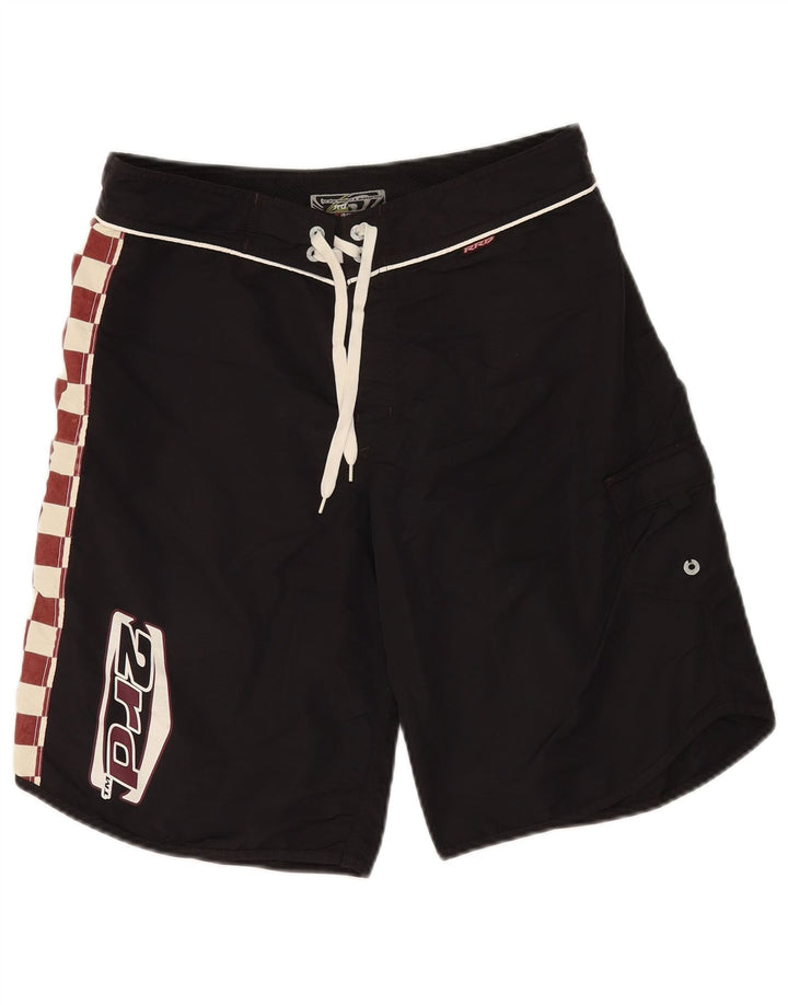 Reebok Herre grafiske sportsshorts IT 48 Medium Sort Geometrisk