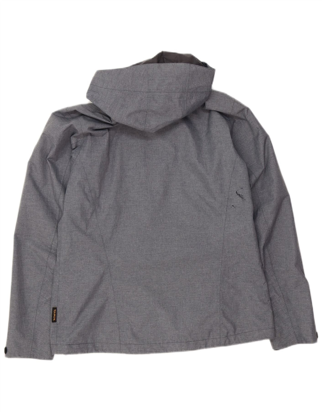 JACK WOLFSKIN Dame Hætte Vandtæt Jakke UK 12 Medium Grå Polyester